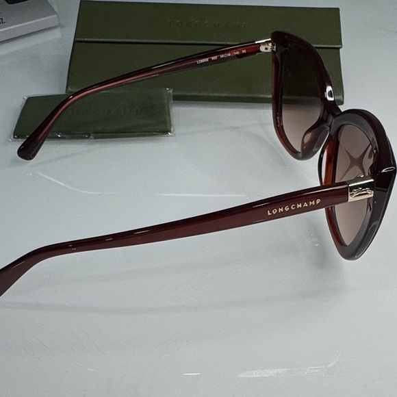 Longchamp Deep Red Cat-Eye Sunglasses - Picture 5 of 5